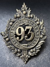 93rd Sutherland Highlanders Regiment of Foot British Army Glengarry Badge.