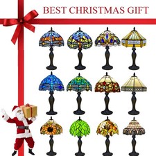 Tiffany Stunning Quality Style Hand Crafted Glass Table /Desk / Bedside Lamps