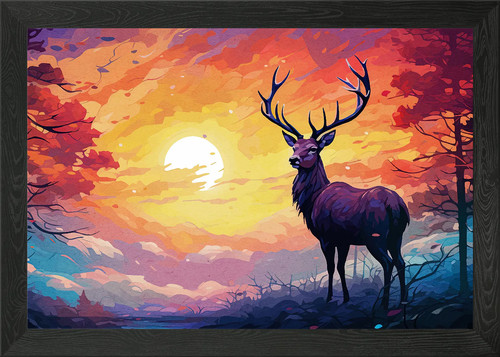 Deer animal beautiful framed - beautiful,