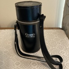 Vintage Grants Glenfiddich Whisky Real Hide Triple Flask Set