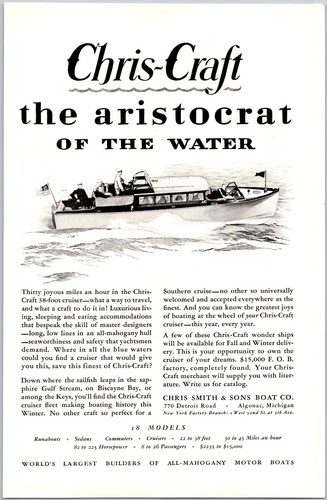 Print 1929 chris craft - print, ad