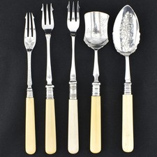 5x Antique VTG EPNS Silver