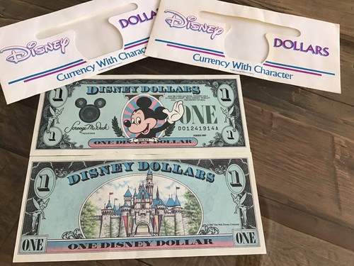 Disney dollar and envelope set - and,