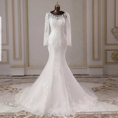 Long sleeve bridal - uk, gown