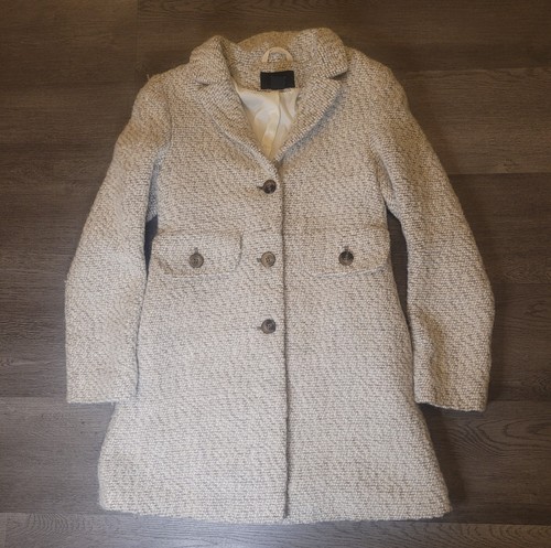 Wool blend cream grey - wool,