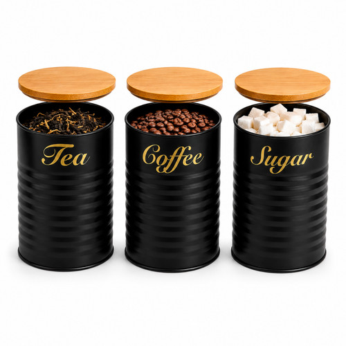 Tea coffee sugar canister set - sugar,