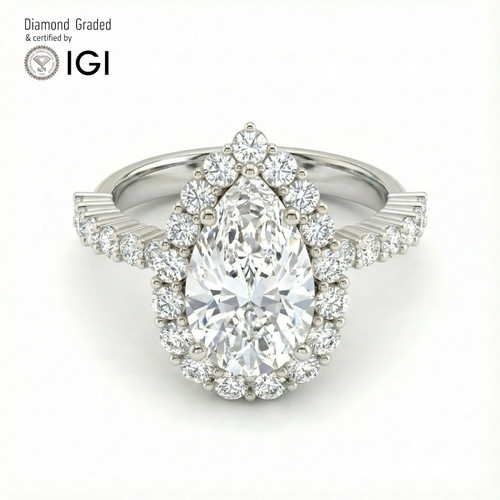 Pear diamond engagement - pear, ring