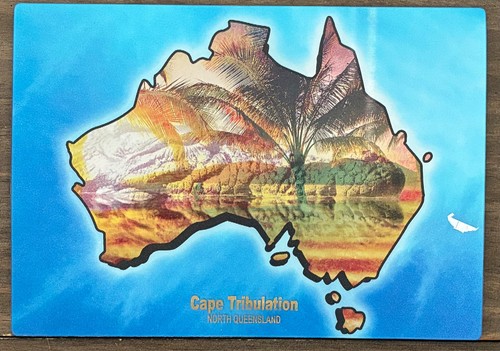 Lenticular map postcard of - lenticular,