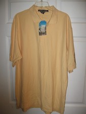 Devon & Jones Pima Cotton Polo Shirt Men's XL Yellow Firefly Vodka New w/ Tags