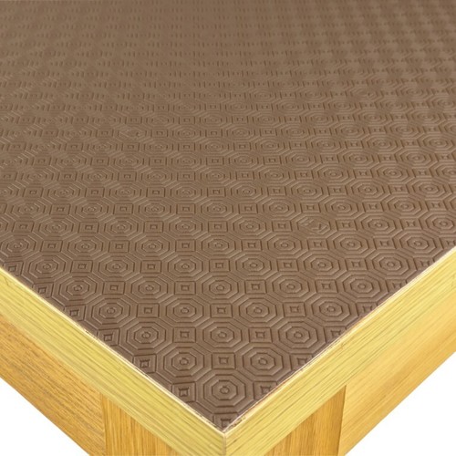Brown felt backed table - brown,