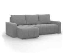 ABRIELLE Corner Sofa Bed with Storage Pull-Out Guest Bed Reversible Side