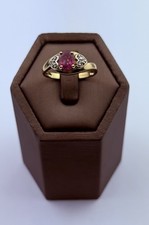 Ruby And Diamond 9ct Gold Ring