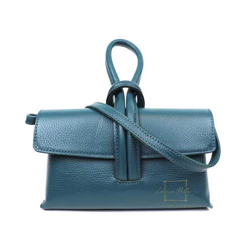 Italian leather handbag - leather, with