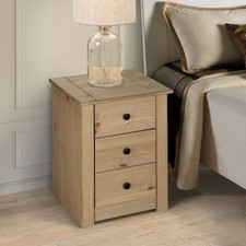 Panama Bedside Table 3 Drawer