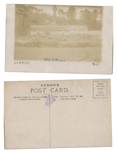 Vintage postcard ladock old - postcard,
