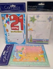 3 Packets Of 20 21st Birthday Party Invitations Birthdays Age 21 Cheap Invites 