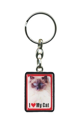 Ragdoll cat keyring i love - ragdoll,