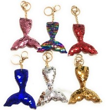 SEQUIN Keychain Keyring Handbag Bag Charm Girls Xmas Stocking Party Bag Filler
