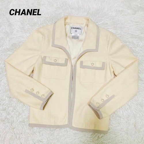 Chanel white prl - white, size