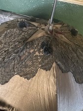 FABULOUS ANTIQUE LACE AND SILK PARASOL (91) SALE