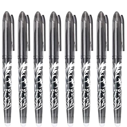 Black erasable pens rub - 8x, out