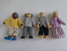 elc wooden dolls house figures
