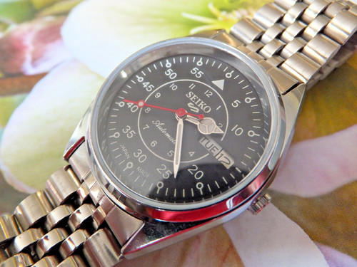 Seiko black fleiger style - black, "fleiger