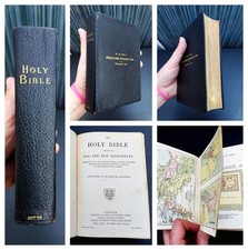 1916 - KJV Holy Bible Oxford - Old & New Testament - Maps - Philip Lord Wharton