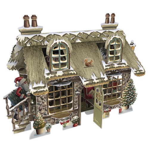 Santa carrying evergreen tree - carrying,