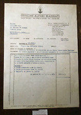 1954 STIRLING MOSS MASERATI INVOICE FOR 250F RACING CAR ***((Facsimile Copy))***