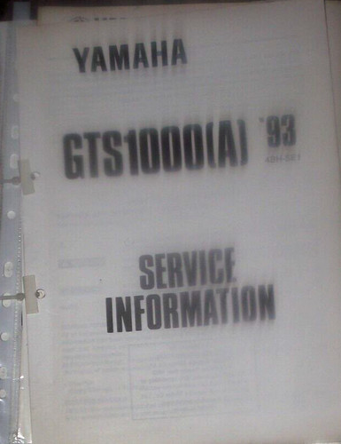 Yamaha gts1000 service - yamaha, gts1000(a)