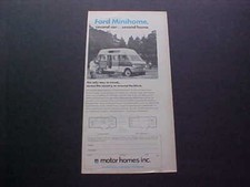 1970 Ford Econoline Mini Motor Home/Camper vintage 70 ad from private collection