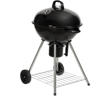 Kettle Charcoal BBQ - Large 56cm Grill - Black & Aluminium - Cheap, Good Value