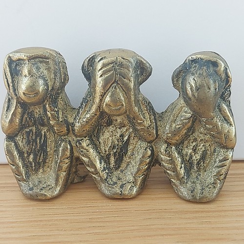 Vintage brass three wise - vintage,