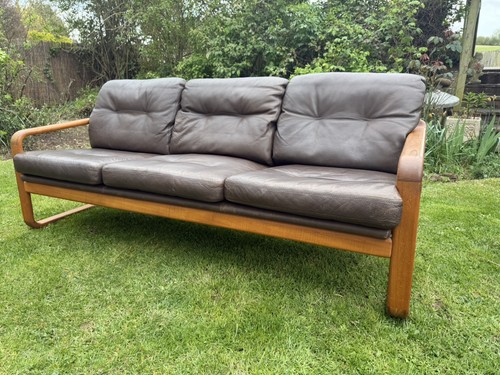 Scandi loft teak leather - scandi,