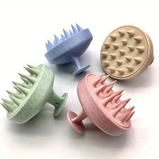 Silicone Soft Head Scrubber Scalp Massager Shampoo Brush Hair Wash Comb BPA UK