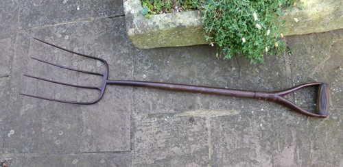 Vintage manure fork pitch - vintage,