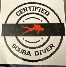CERTIFIED SCUBA DIVER STICKER