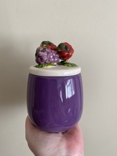 Blackberry Raspberry Jam Jar Pot Ceramic Container