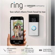 Ring Battery Video Doorbell (2024 release) | DIY Wireless Video Doorbell Camera 