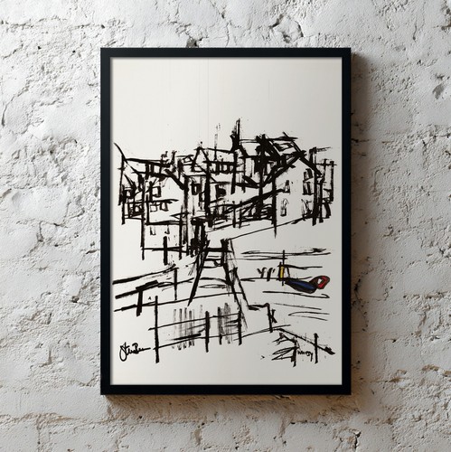Whitby framed original - ❤,
