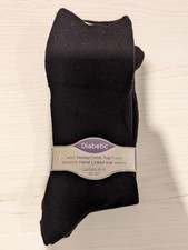 Black Diabetic Socks With