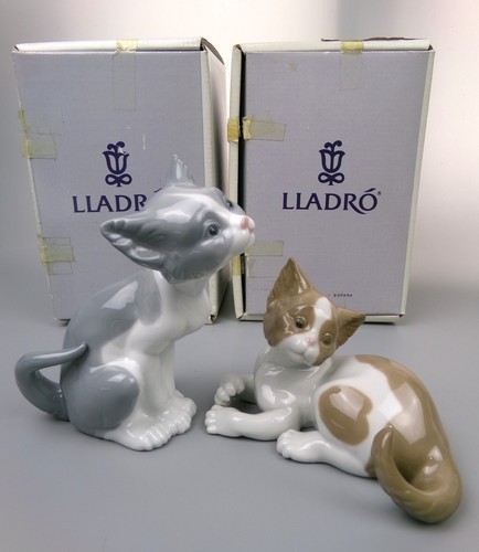 Two lladro cats kittens - lladro,