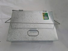 Fireside Ash Can Galvanised Ash Box 15L Container Fireplace Pan Bucket Bin