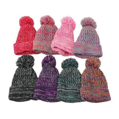 Knitted bobble hat - bobble, men's