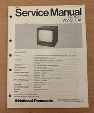 Panasonic WV-5370A Video Monitor Service Manual
