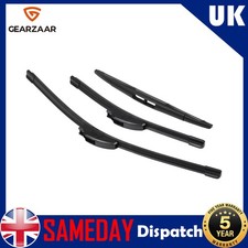 For Nissan Micra 2010-2017 Windscreen Wiper Blades Front+Rear Set AU UK