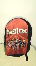 NEW Roblox Kids Red Black Backpack Lightweight Shoulder Bag