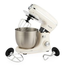 Salter Retro Cream Stand Mixer, 5L Bowl, 1300W, 8 Speeds, Dough Hook & Whisk