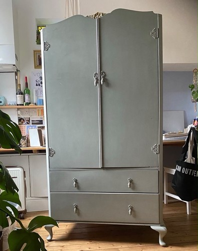 Wardrobe painted matt - painted, grey